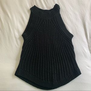 Black Knit Tank Top - Small